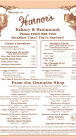 Harner's Bakery menu