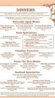 Harner's Bakery menu