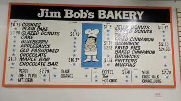 Jim Bob's Bakery Inc menu