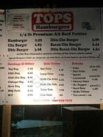 Tops Hamburgers Of Navarre menu