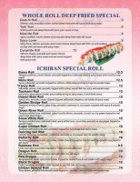 Asian Ichiban menu