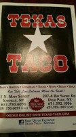 Texas Taco menu