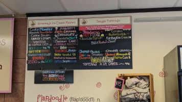 Flapdoodles Homemade Ice Cream menu