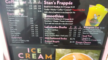 Stan's Donuts Coffee menu