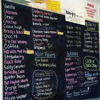 Schoolhouse Ice Cream menu