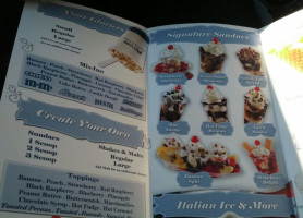 Ritter's Frozen Custard menu