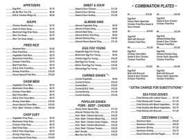 Fratelli's Pastry Shop menu