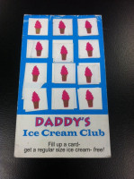 Daddy's Dairy menu