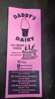 Daddy's Dairy menu