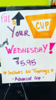 Orange Leaf Frozen Yogurt menu