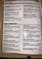 Coffee menu