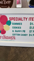 Fundae's Ice Cream Sweets menu