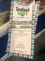 Seafood Sam's On The Canal menu