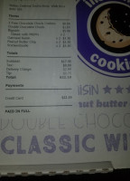 Insomnia Cookies menu