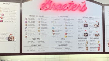 Graeter's Ice Cream menu
