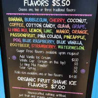 Riptides Shave Ice Snacks menu