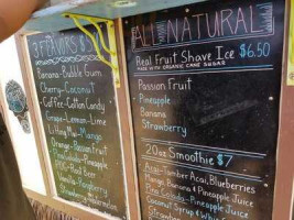 Riptides Shave Ice Snacks menu