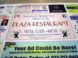 Plaza Diner menu