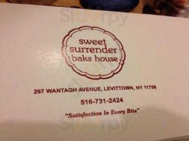 Sweet Surrender Bake House menu