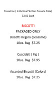 Angelo Brocato menu
