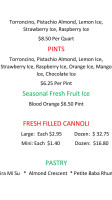 Angelo Brocato menu