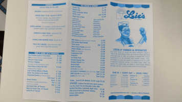 Lic's Deli Ice Cream menu