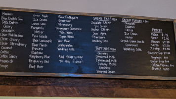 Ziggy's Ice Cream Snowballs menu