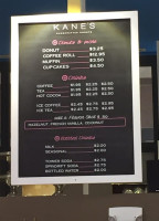 Kane's Donuts In Boston menu