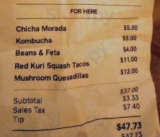 Cancun Mexican Grill menu