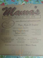 Mama's Pizza Italian menu