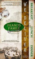 Francis Family menu