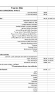 Rookie's Cookies menu