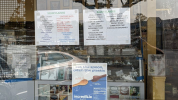 Rick's Ice Cream menu
