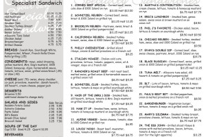 Schnitz Bakery menu