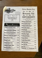 Bauer's Dam menu