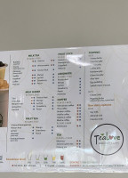 Tealove menu