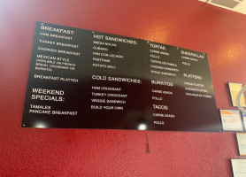 The Oasis Pool menu