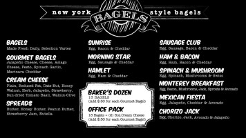 Creekside Bagel Bakery menu