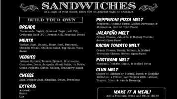 Creekside Bagel Bakery menu