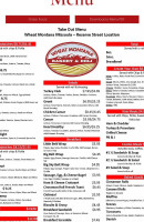 Jerry's Subs Pizza menu