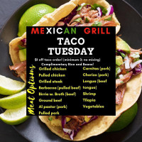 Mexican Grill menu