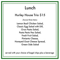 Hurley House menu