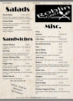 White Birch menu