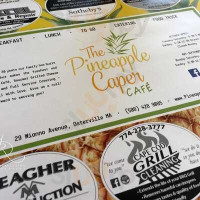 Pineapple Caper Cafe menu