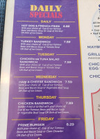 Mayberry Ice Cream Restaurants menu