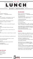Bruno's Bakery menu