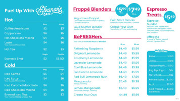 Yogurtown menu