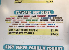 Wood's Ice Cream menu