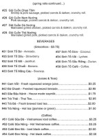 Bahn Mi Coda menu