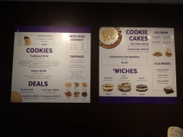 Insomnia Cookies menu